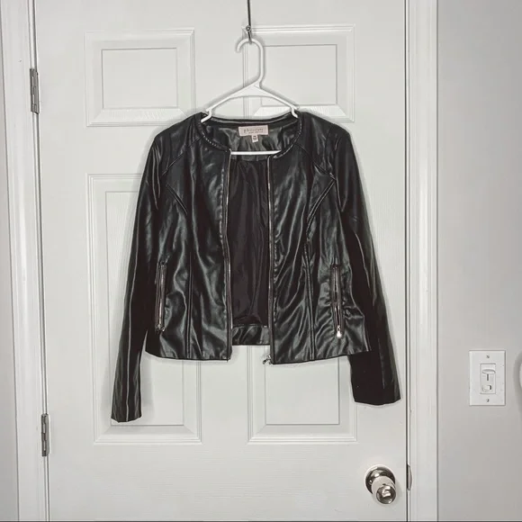 Philosophy black vegan faux leather jacket - Picture 1 of 4